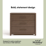 Malta hazelnut 3 drawer chest with changing topper style callout