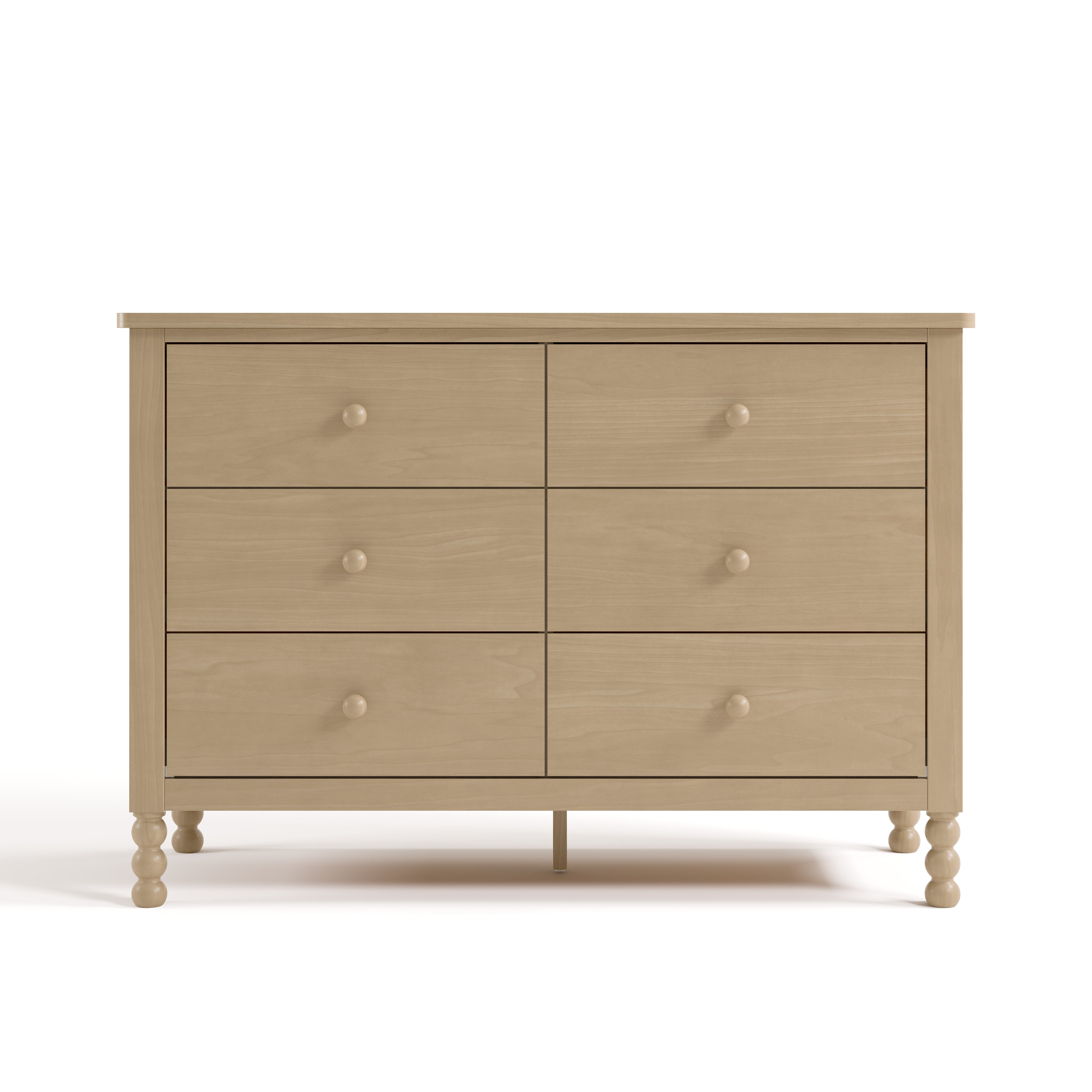 Rio driftwood 6 drawer dresser front view