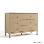 Storkcraft Rio 6 Drawer Dresser in Driftwood