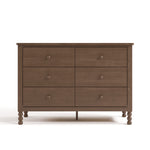 Rio hazelnut 6 drawer dresser front view