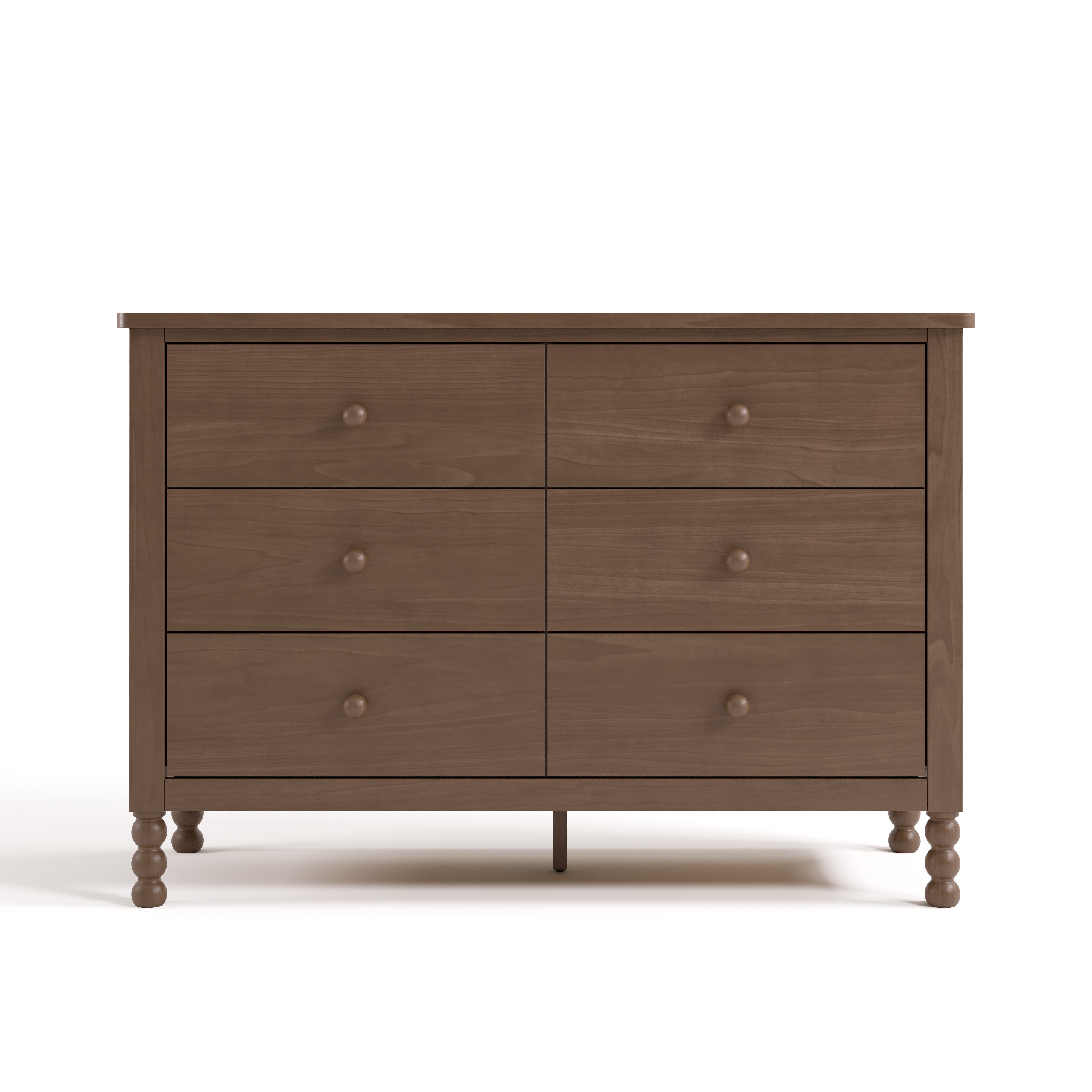 Rio hazelnut 6 drawer dresser front view