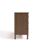 Rio hazelnut 6 drawer dresser side view