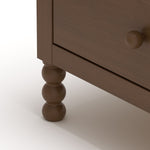 Rio hazelnut 6 drawer dresser closeup of feet