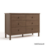Storkcraft Rio 6 Drawer Dresser in Hazelnut