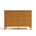 Rio almond 6 drawer dresser front view