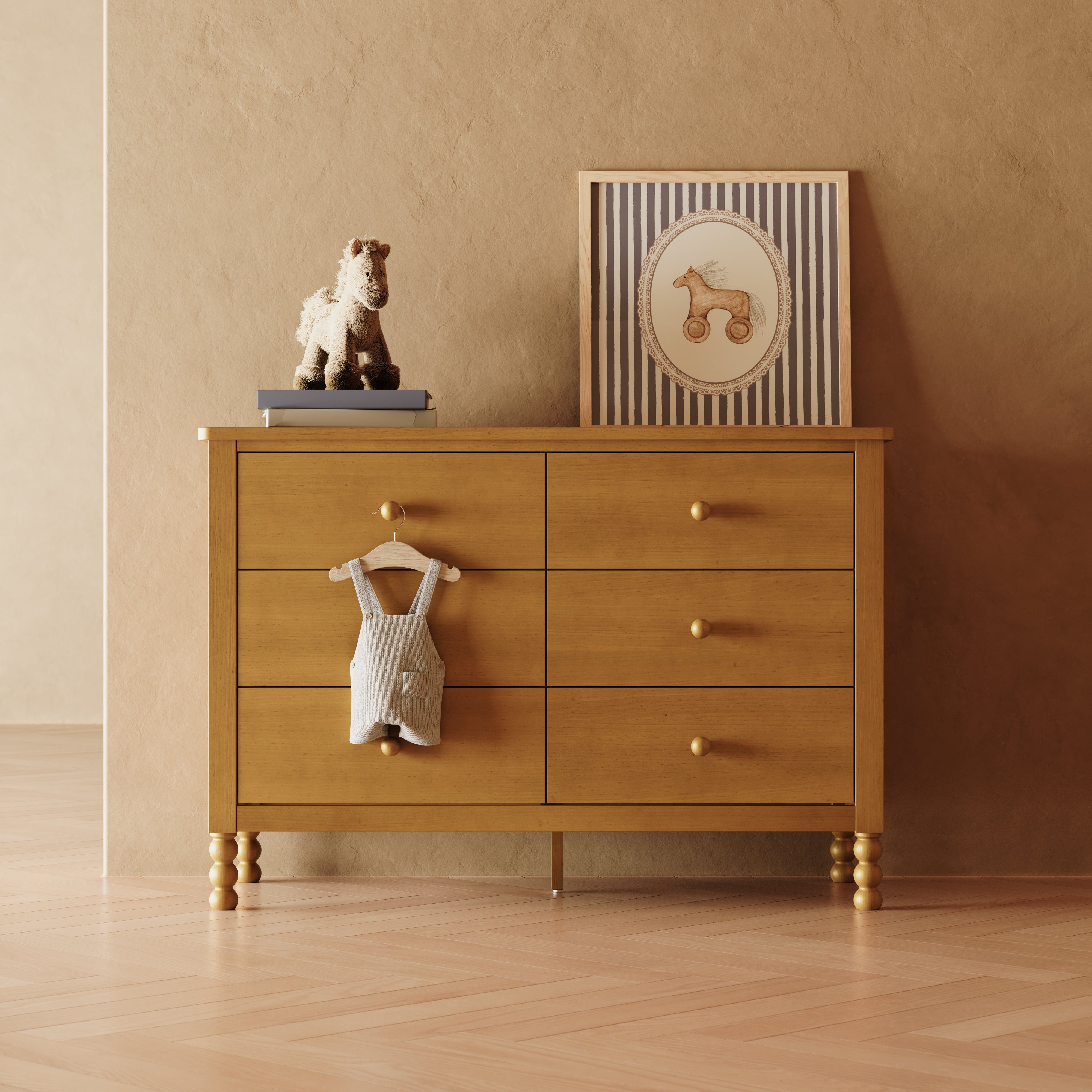 Rio almond 6 drawer dresser in a nursery
