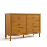 Rio almond 6 drawer dresser angle view