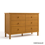 Storkcraft Rio 6 Drawer Dresser in Almond