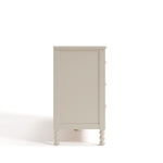 Rio frosted oat 6 drawer dresser side view