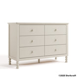 Storkcraft Rio 6 Drawer Dresser in Frosted Oat