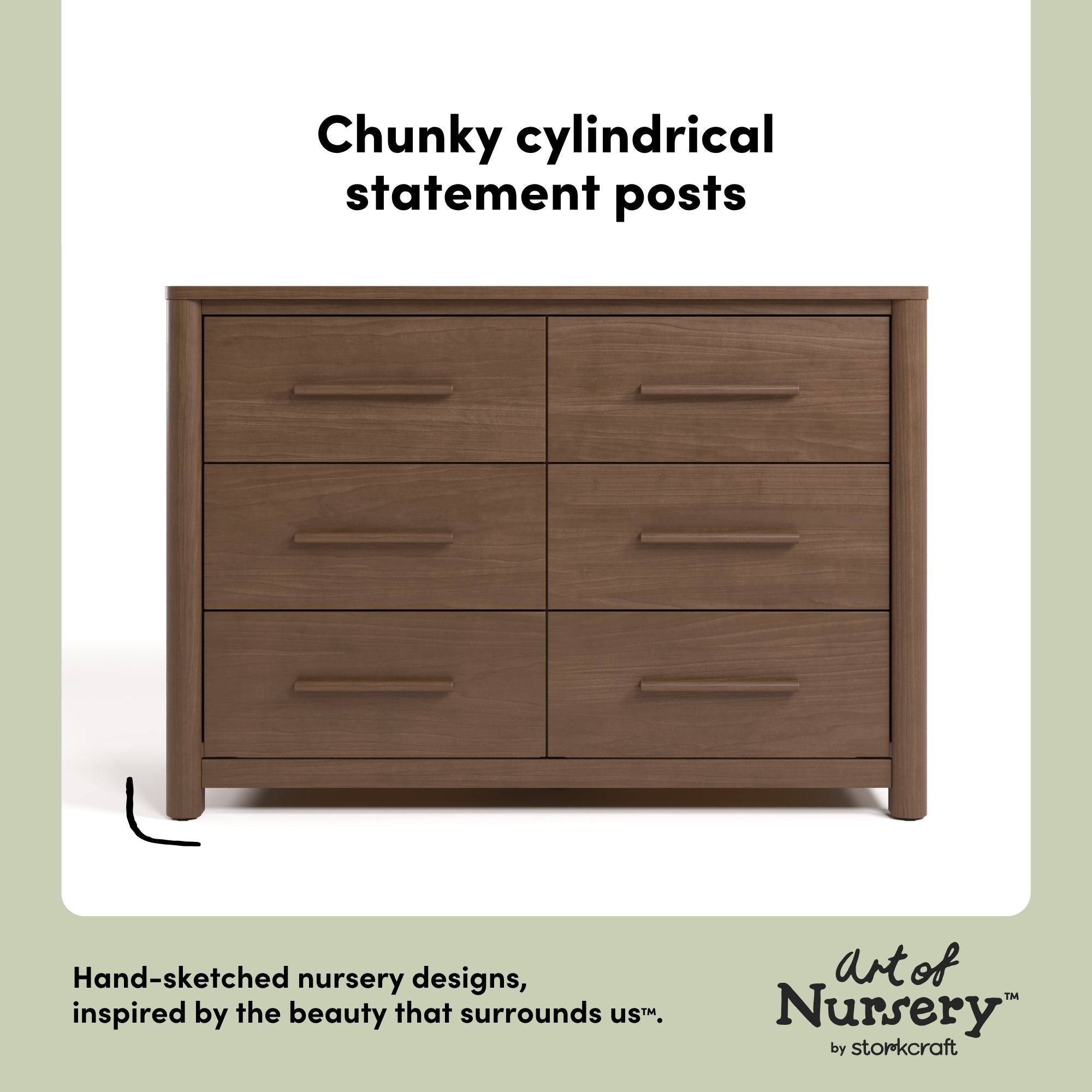 Malta hazelnut 6 drawer dresser style callout