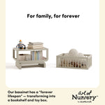 Santorini Bassinet in London Fog Conversion callout image