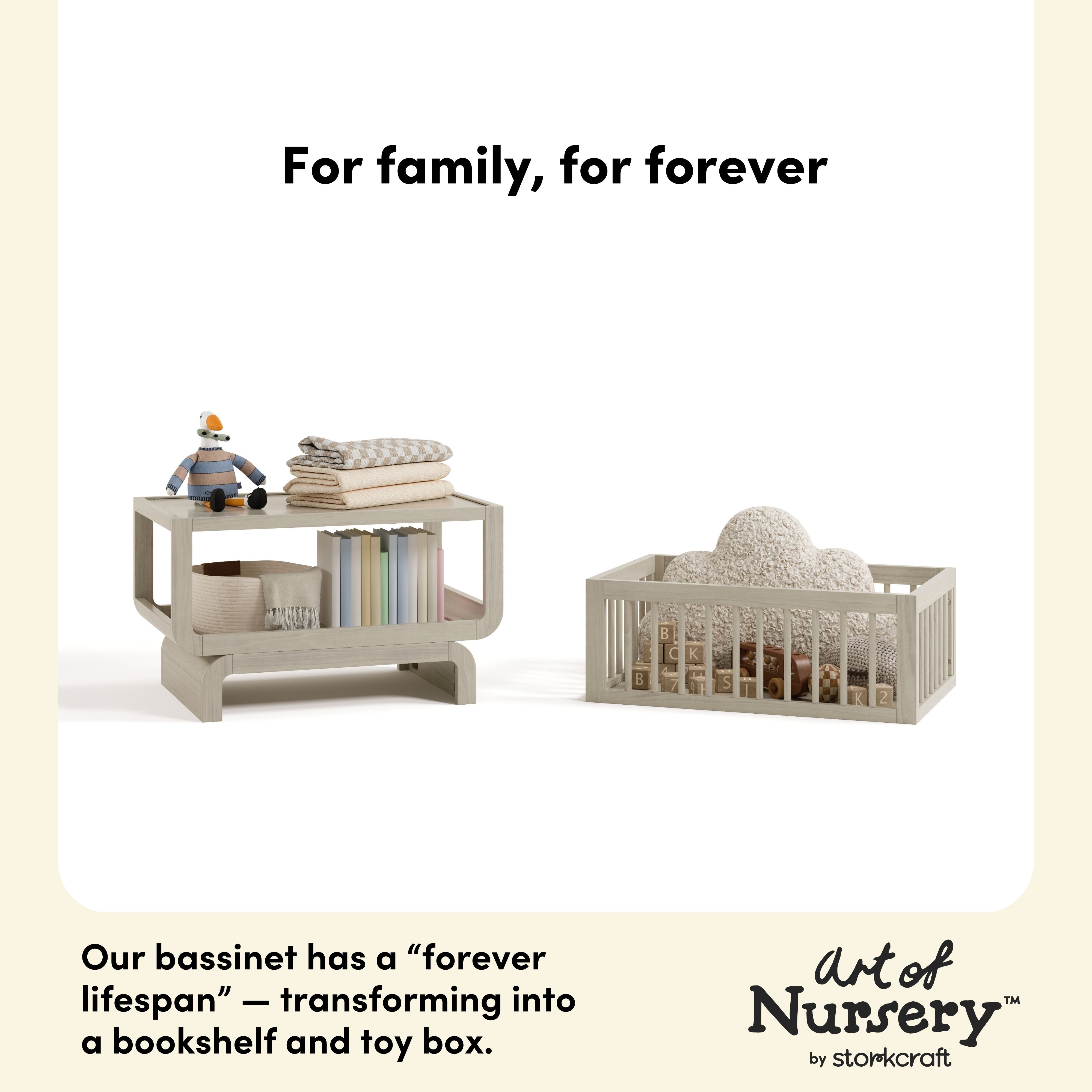 Santorini Bassinet in London Fog Conversion callout image