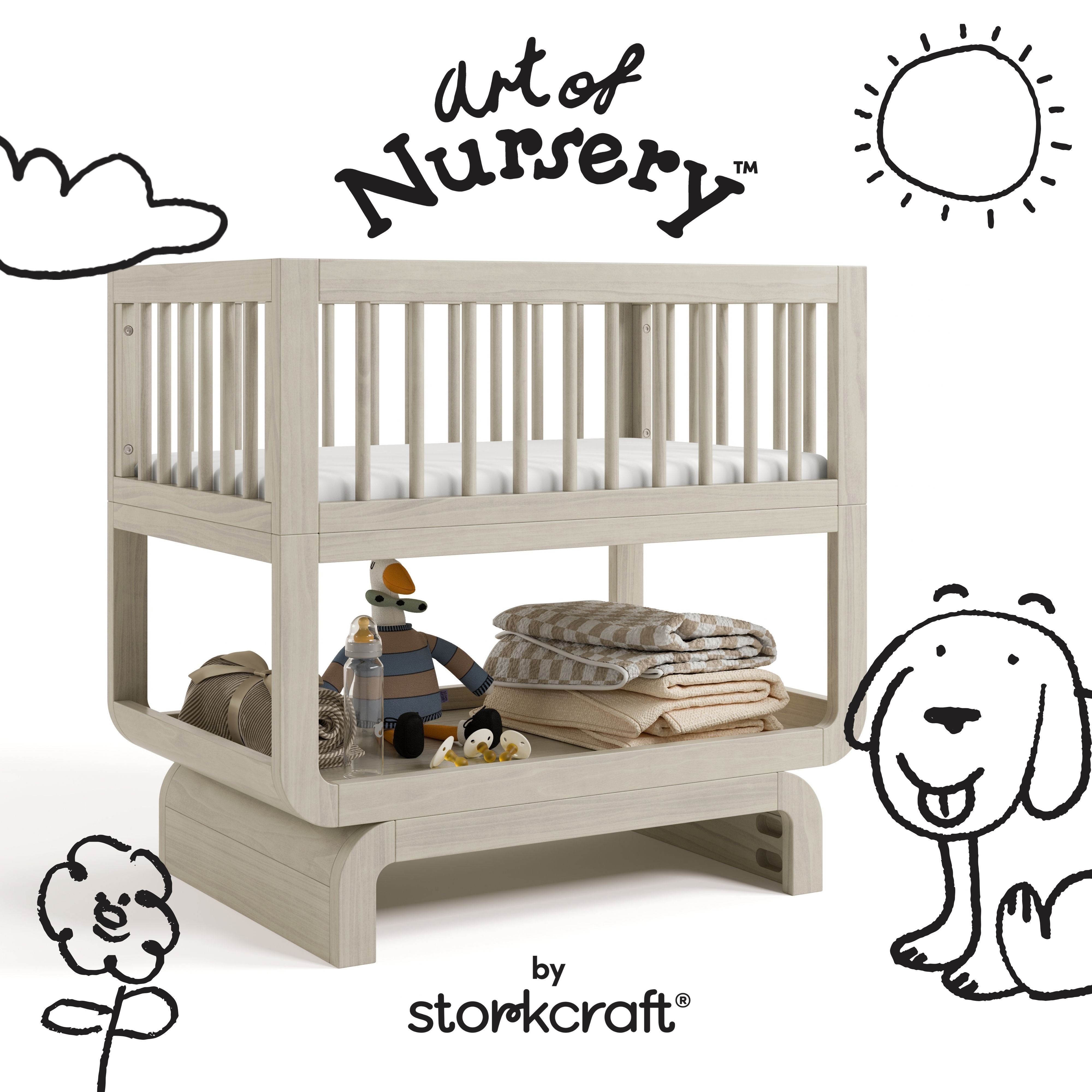 Santorini Bassinet in London Fog 

