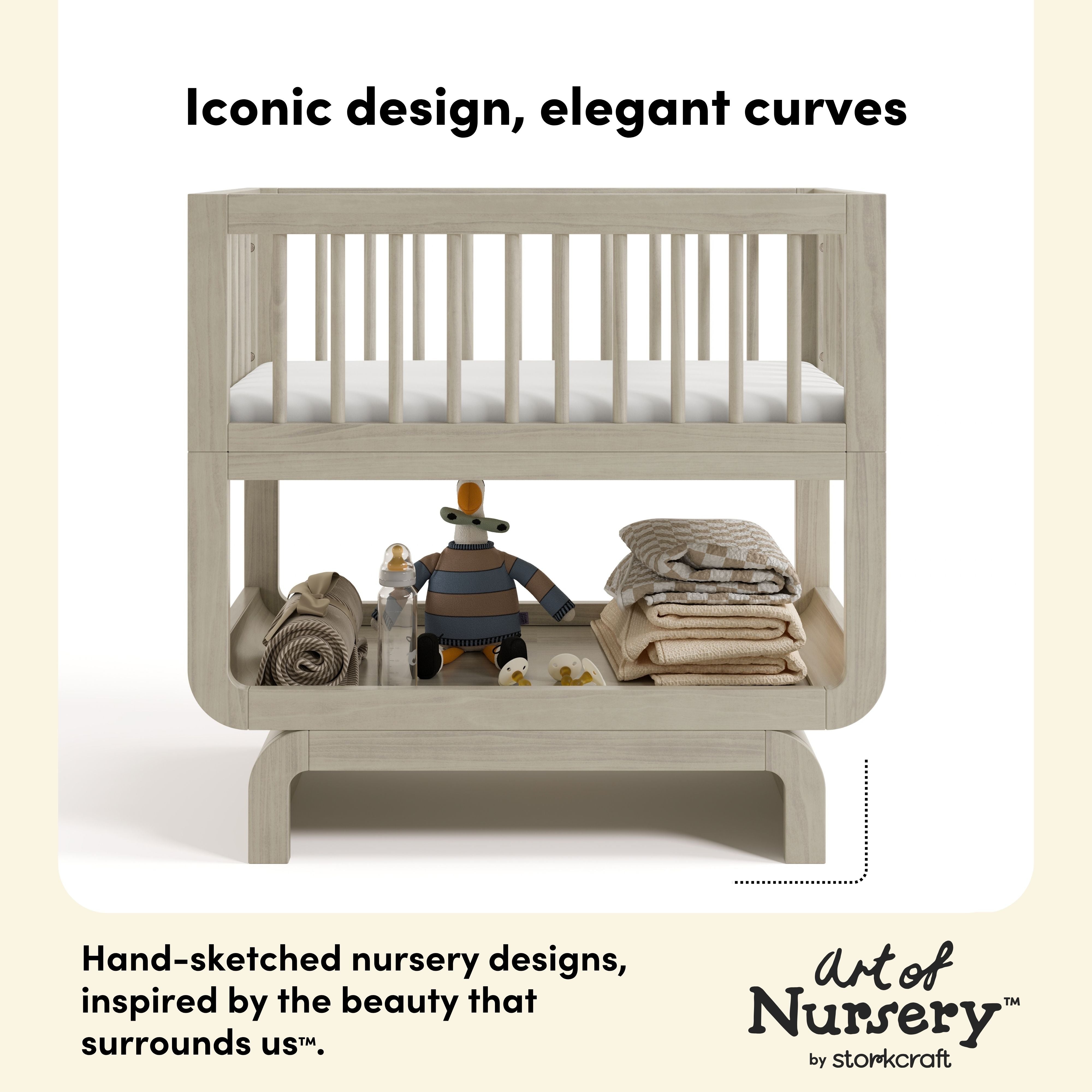 Santorini Bassinet in London Fog design callout image