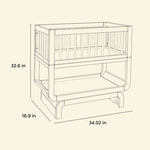 Santorini bassinet drawing with dimensions