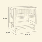 Santorini bassinet drawing with dimensions