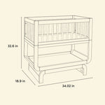 Santorini Bassinet in London Fog dimension callout image