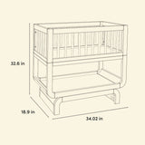 Santorini Bassinet in London Fog dimension callout image