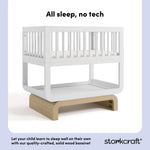 Santorini white with driftwood bassinet quality crafted callout