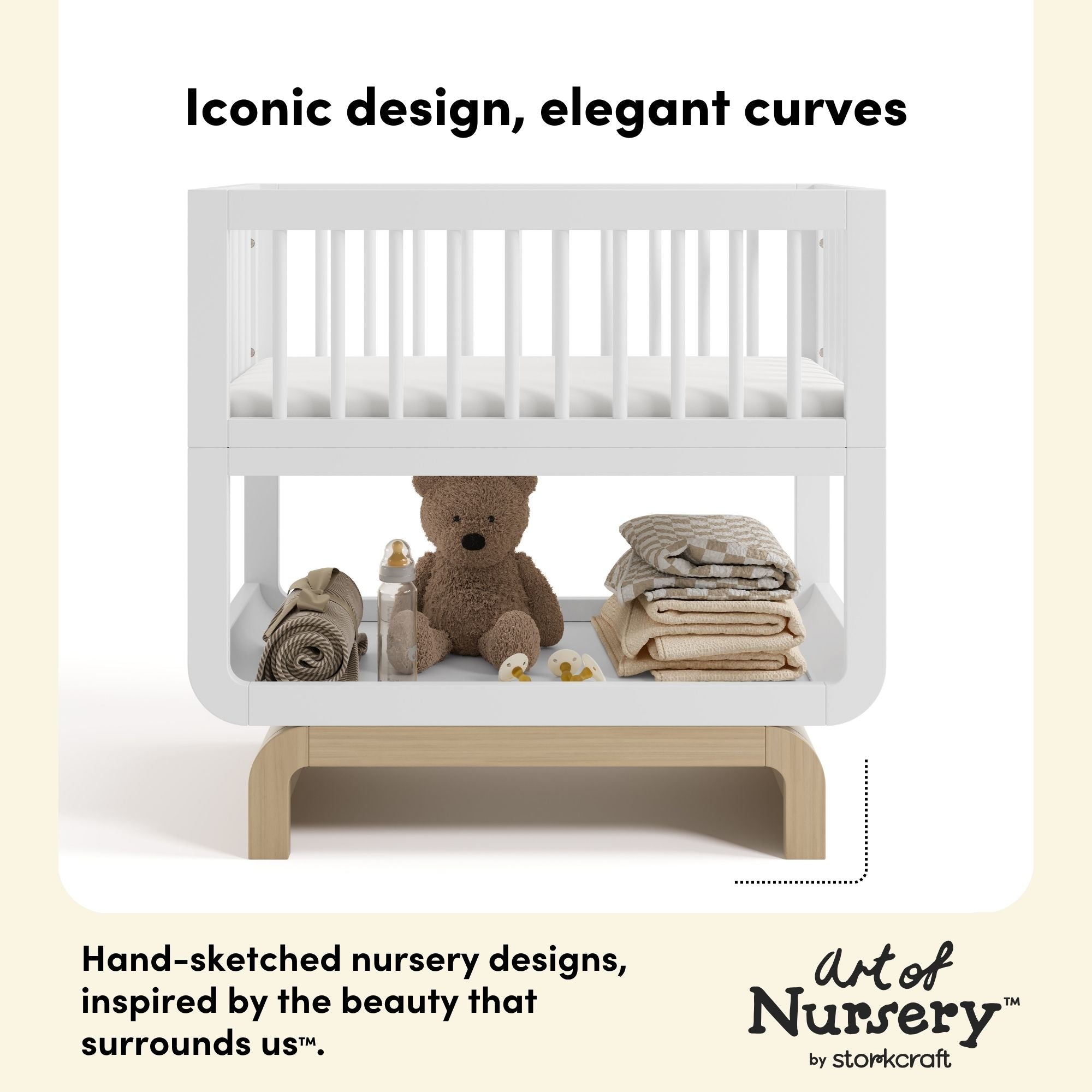 Santorini white with driftwood bassinet style callout