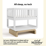 Santorini white with driftwood bassinet quality crafted callout