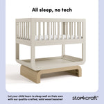 Santorini frosted oat with driftwood bassinet quality crafted callout