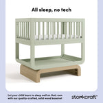 Santorini sage with driftwood bassinet quality crafted callout