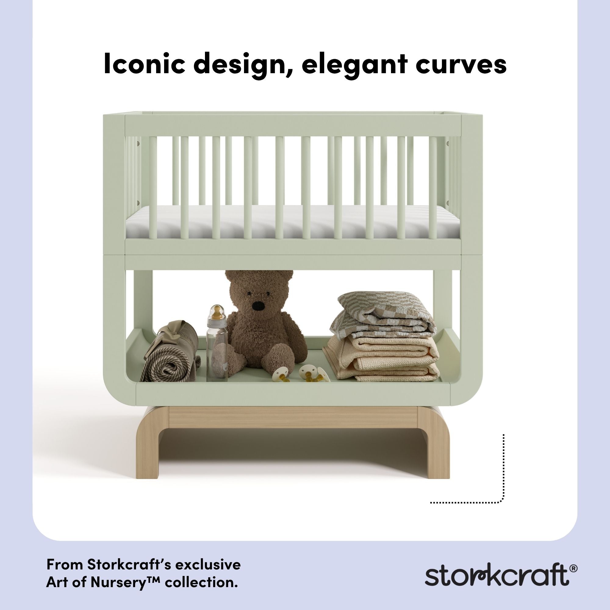 Santorini sage with driftwood bassinet style callout