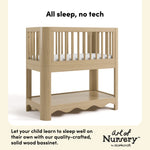 Casablanca driftwood bassinet solid wood callout