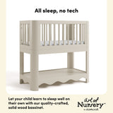 Casablanca frosted oat bassinet solid wood callout