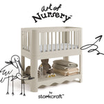 Casablanca frosted oat bassinet with black doodles overlaid on image