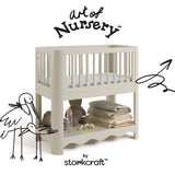 Casablanca frosted oat bassinet with black doodles overlaid on image