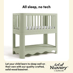 Casablanca sage bassinet solid wood callout