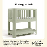 Casablanca sage bassinet solid wood callout