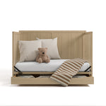 Melrose driftwood crib with drawer converted to daybed