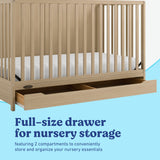 Melrose driftwood crib with drawer full-size drawer callout