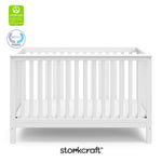 Hillcrest white crib with GGG and PTPA logo on top left
