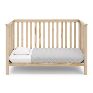 natural crib in toddler bed conversion