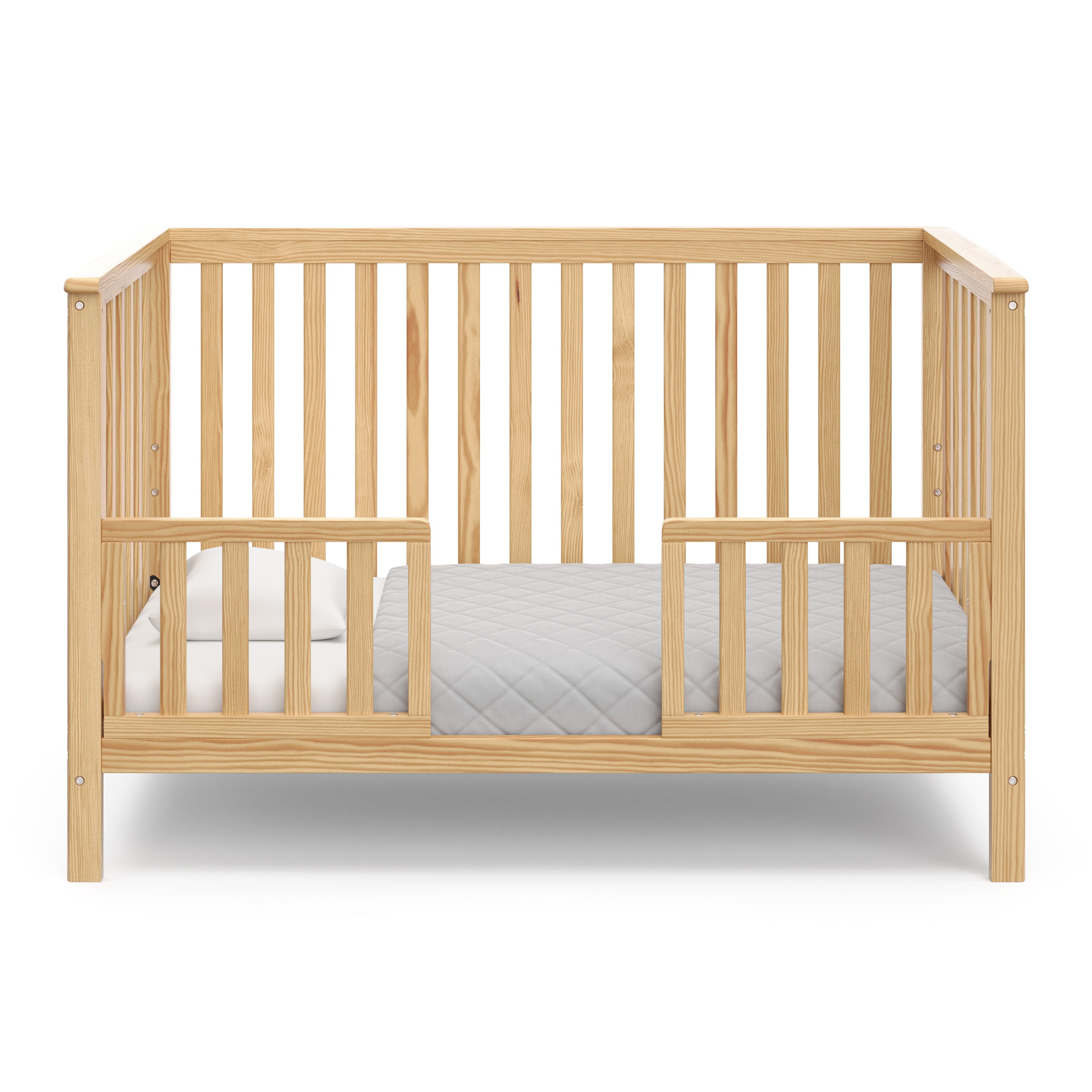 Hillcrest natural crib converted to toddler bed