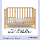 Hillcrest natural crib toddler bed conversion callout