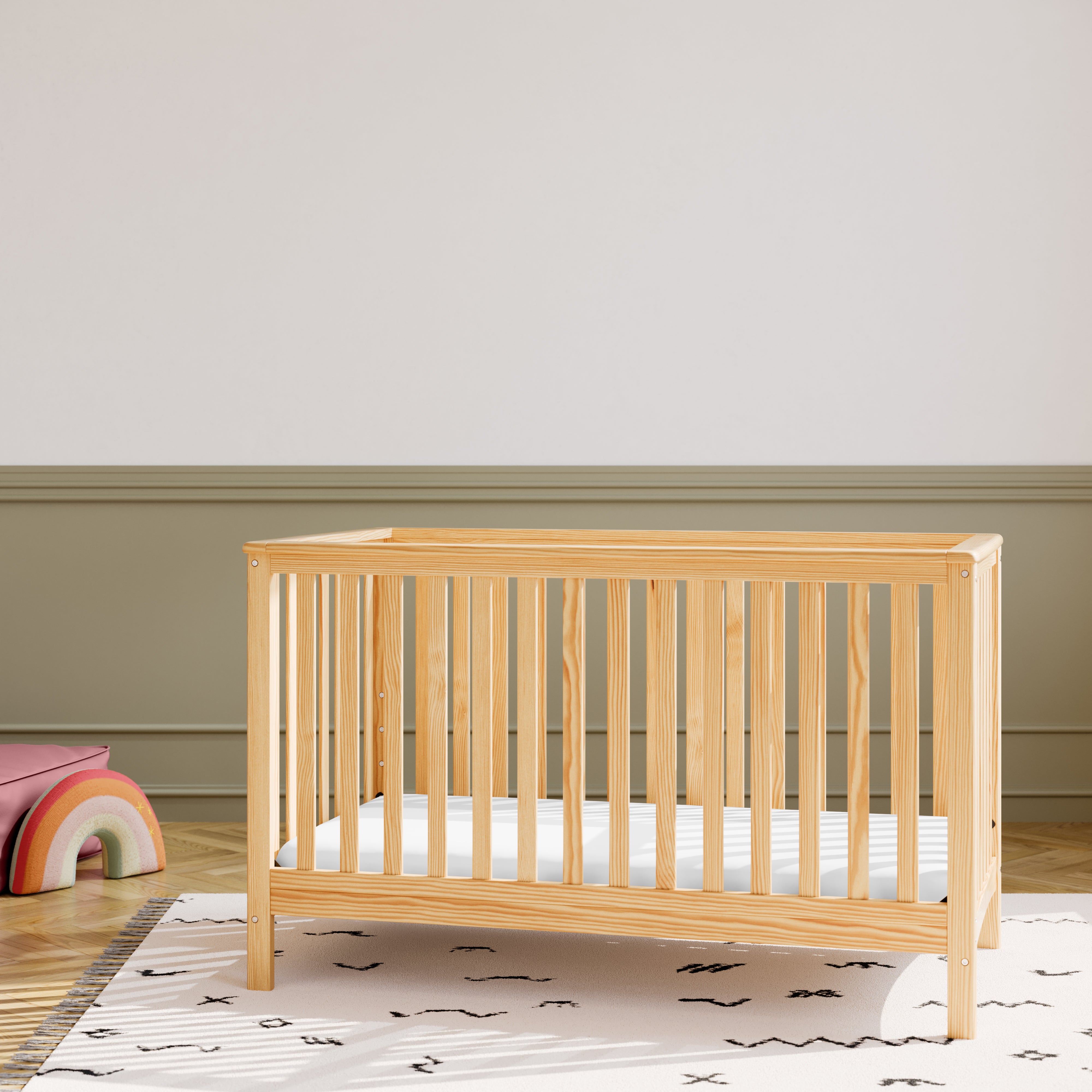 Hillcrest natural crib in nursery