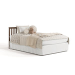 Hillcrest hazelnut crib converted to full-size bed