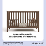 Hillcrest hazelnut crib toddler bed conversion callout
