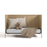 Theo driftwood crib converted to daybed