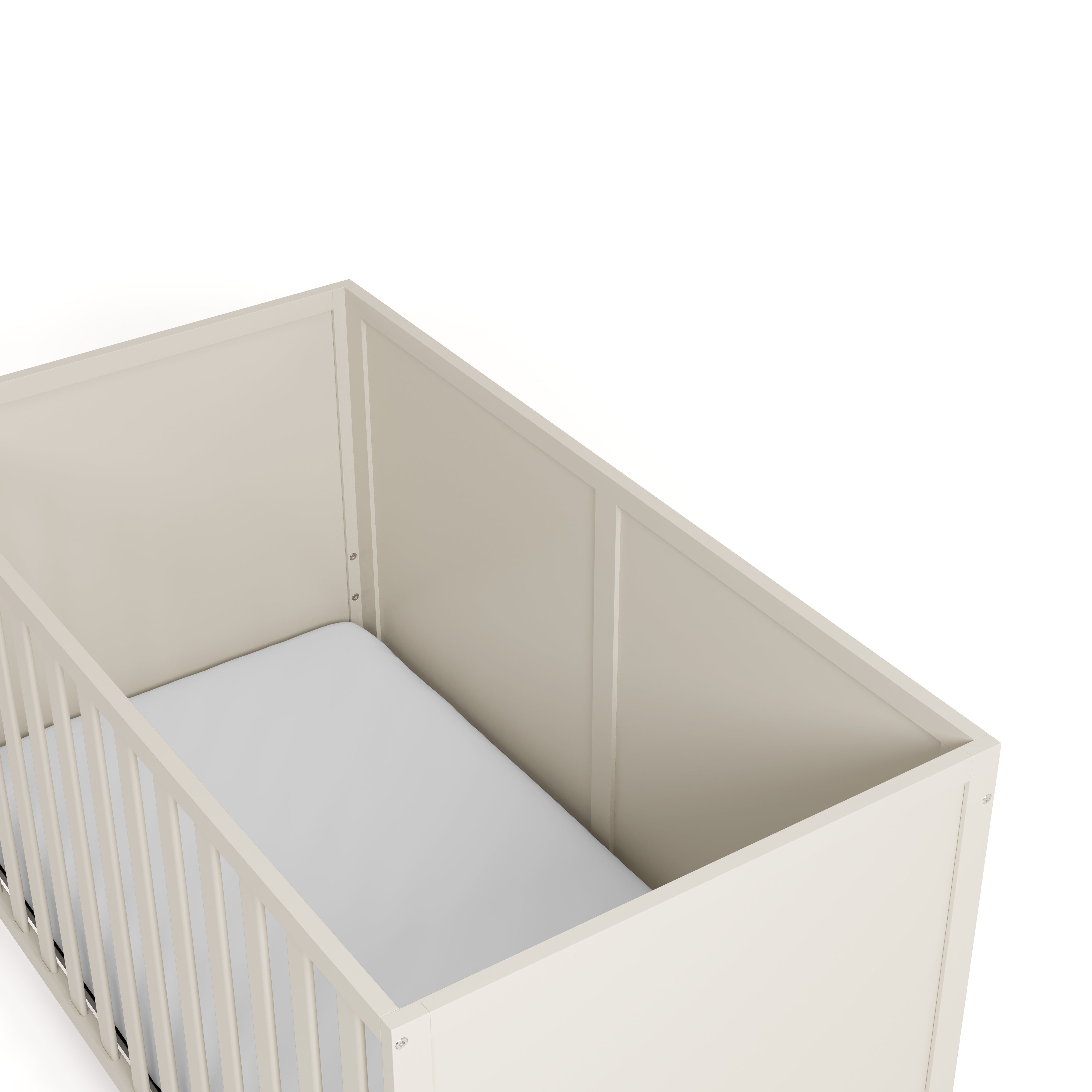 Theo frosted oat crib top view