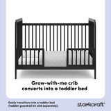 pasadena black crib toddler bed conversion callout