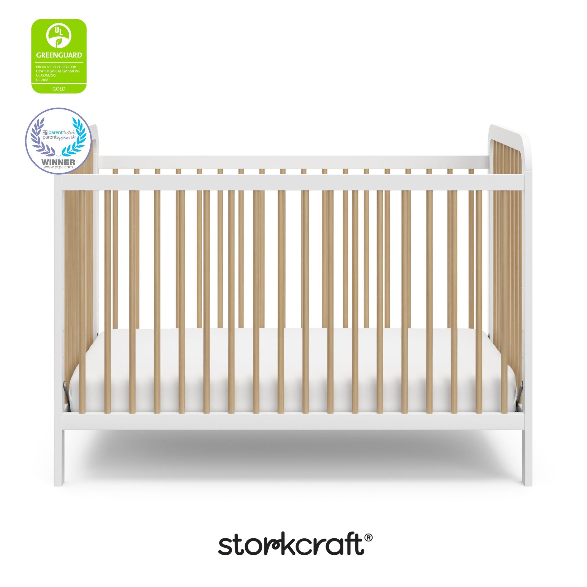 pasadena white with driftwood crib certifications callout