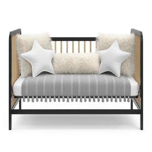 Black with driftwood crib in daybed conversion