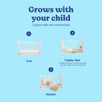 Olivia white crib conversions callout